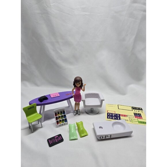 MiWorld Mi World OPI Nail Salon Mini World Playset Parts And Doll - Picture 2 of 14
